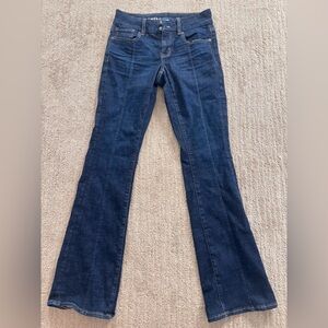 American Eagle Outfitters Dark Blue Low Rise Flare Jeans